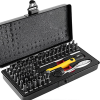 Juego de Destornilladores y Puntas W iha de 65 Piezas, Kit de Herramientas de Reparación Multifunción con Mango de Trinquete, para Reparaciones del Hogar y del Automóvil