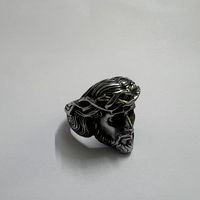 Hip Hop Biker Baptême Chrétien Catholique Bijoux Cadeaux Vintage Argent Jésus Tête Signet En Acier Inoxydable Religieux Amulette Anneau