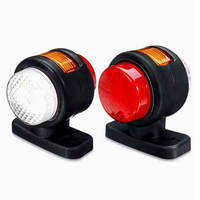 Feu de gabarit latéral LED bicolore 12V-30V étanche, double face, avec fixation par vis pour camion, remorque, camping-car, bus