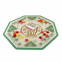 Housse de table de mahjong vert or, tapis de jeu de cartes poker insonorisant, accessoires de jeu de société vintage à motif damier