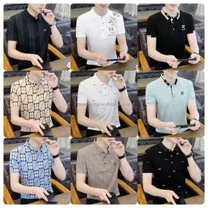 The latest style wholesale high quality men's embroidery plaid low order quantity shirt men's Polo plus size men's Polo shirt