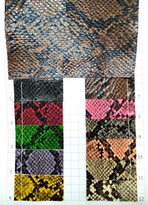 Không thấm nước 0.8mm rắn dệt dập nổi, da giày vật liệu nhân tạo giả tổng hợp in Python PU da cho giày - Product Image 6