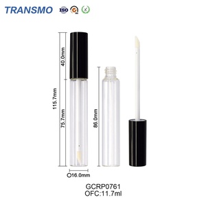 Tubes de correcteur noirs ronds vides, tubes de gloss à lèvres mignons, emballages de baume à lèvres, tubes de gloss transparents en plastique - Product Image 2