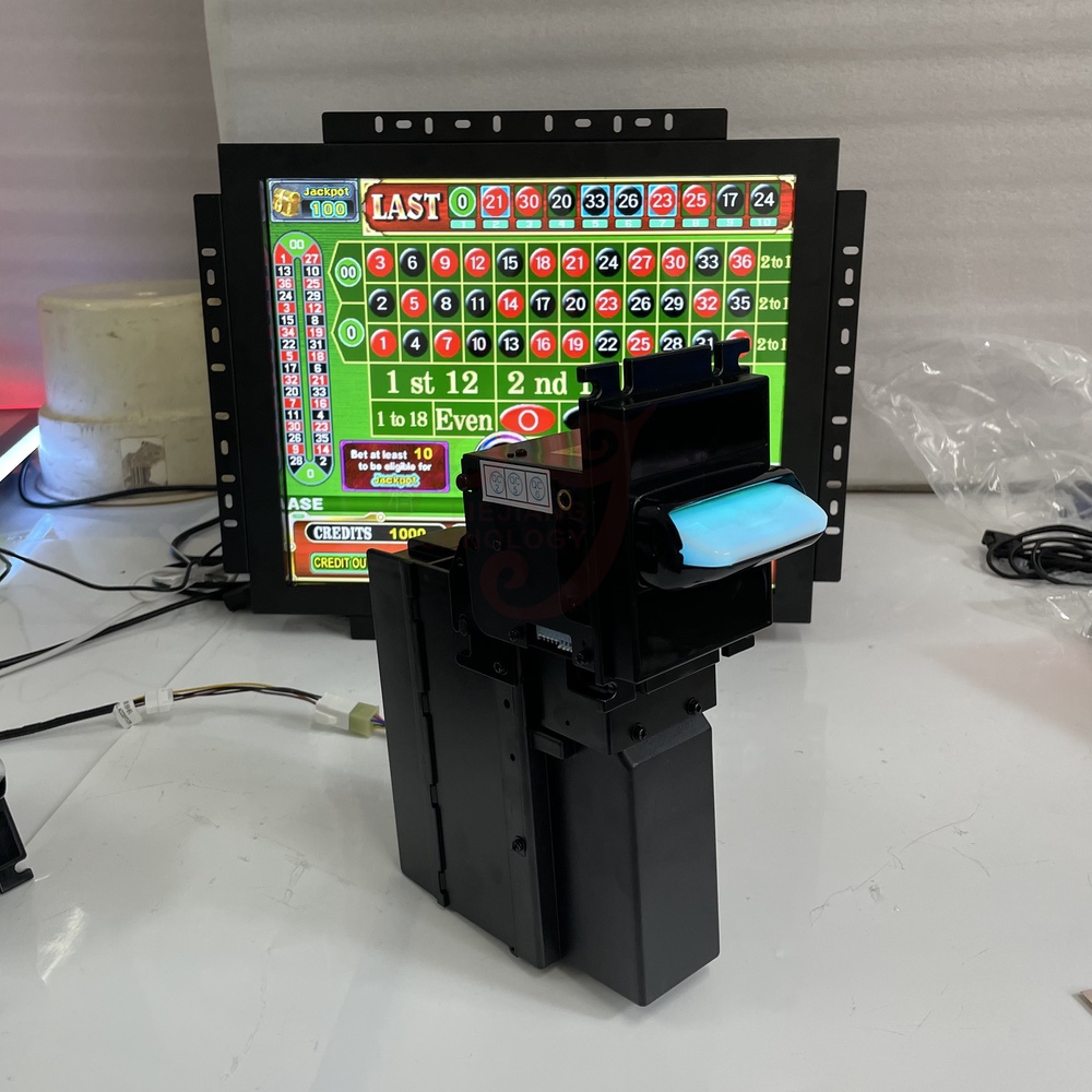 সোনার পাত্র এবং আমেরিকান রুলেট গেম মেশিনের জন্য স্ট্যাকার সহ TOP TP 70p5 বিল গ্রহণকারী 1