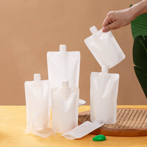 Biểu tượng tùy chỉnh Trắng PET/CPP đóng gói chất lỏng đứng lên túi nhỏ nhất Top Spout túi nước trái cây cho cửa hàng và siêu thị sử dụng - Product Image 6