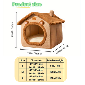 Luxury Dog House Type Winter Warm Small <b>Bed</b> Dogs Teddy Four Seasons Universal Detachable Washable Dog House Cat <b>Nest</b> <b>Bed</b> Pet - Product Image 3