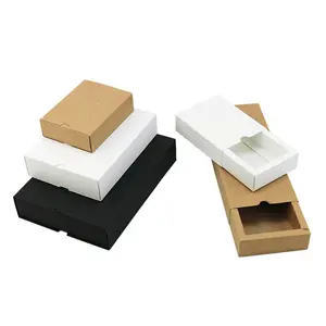 厂家定制牛皮纸画盒茶花茶抽屉包装盒可定做