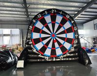 Cible de football géante gonflable personnalisée pour intérieur, 3m, avec logo couleur sur mesure, pour usage commercial, jeu de kick-darts, parcs de trampolines
