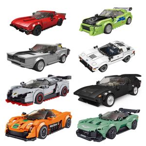 Modèle de voiture de course Mould <span class=keywords><strong>King</strong></span> 27001-27040 avec camion, blocs de construction en plastique, jouet cadeau pour enfants et garçons - Product Image 1