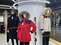 2026 Manteau d'hiver matelassé pour homme avec logo personnalisé, à capuche, zippé, long, chaud et épais, type parka