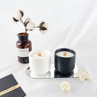 Bougie parfumée originale en pot de céramique pour anniversaire |   Bougie esthétique personnalisée à étiquette privée pour la décoration créative de la maison
