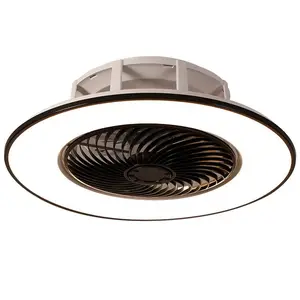 Ventilador de teto LED moderno para escritório, luminária pendente de teto com brilho, novidade