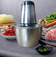 Articles chauds hachoir à viande électrique hachoir électrique avec hachoir à bol en acier inoxydable 2 L pour la cuisine