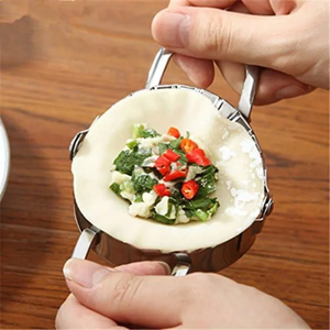 Molde para Dumplings y Raviolis – Prensa de Acero Inoxidable, Herramienta para Hacer Pasteles, Cortador de Masa para Repostería – Fácil de Rellenar y Sellar – para Dumplings, Raviolis - Product Image 1