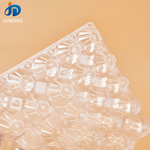 Customized pvc hard shell 30 hole package food grade clear pet blister disposable egg plastic trays for 30 eggs