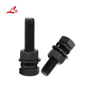 Pernos y tuercas hexagonales negros Din933 M6 Bouten <span class=keywords><strong>M10</strong></span> Tuerca Y <span class=keywords><strong>Perno</strong></span> M12 M13 Tuerca y <span class=keywords><strong>perno</strong></span> de acero al carbono - Product Image 2