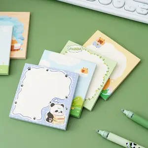 Panda catatan lengket dapat disobek notepad memo kawaii alat tulis grosir siswa kustom catatan tempel lucu perlengkapan sekolah