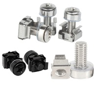 Kit de tornillos y tuercas para montaje en rack OEM, sujetadores de clip para gabinetes de servidor con cabeza plana cruzada M5/M6, chapado y longitud personalizados