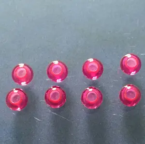 1/6 prix de gros rubis sphère 3mm 4mm 5mm 6mm synthétique corindon perle rubis perle 5 # rouge pierre précieuse rubis boule