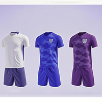 Maillot de football personnalisé en gros pour hommes et femmes, kit uniforme d'équipe en polyester par sublimation