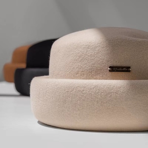 LOGO personalizzato di lusso all'ingrosso promozionale a buon mercato soffice classico Western da donna 100% ciotola di lana <span class=keywords><strong>Trilby</strong></span> Fedora cappello in feltro per le donne - Product Image 1