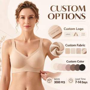 <span class=keywords><strong>Reggiseno</strong></span> <span class=keywords><strong>Senza</strong></span> Cuciture OEM Traspirante Estivo Sottile Push-Up <span class=keywords><strong>Senza</strong></span> <span class=keywords><strong>Ferretto</strong></span> con Coppe 3/4 per Donne Curvy - Product Image 1