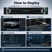 Nuevo Servidor en Rack HPE ProLiant DL385 Gen11 Original con Dos Procesadores AMD EPYC de 160 Núcleos, 6 TB de DDR5, PCIe Gen5, GPU para IA, Análisis de Big Data, 2U