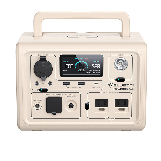 Bluetti EB3A Portable Power Station 600W Solar Portable Power Station