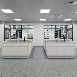 Meja laboratorium baja Modern tahan kimia dan bangku kerja untuk penggunaan hematologi rumah sakit dan sekolah - Product Image 6