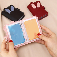 Portefeuille en cuir PU de haute qualité avec oreilles de lapin, prêt à être expédié, porte-cartes de visite fin et mini étui pour passeport