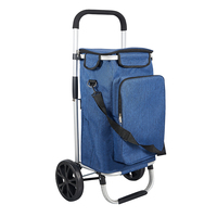 Chariot de courses robuste pour personnes âgées, chariot personnalisé pour handicapés, chariot de courses en aluminium avec roues pliables, sac