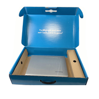 Cajas de envío de papel corrugado de laminación brillante personalizada al por mayor de fábrica, caja de portátil para embalaje de computadora