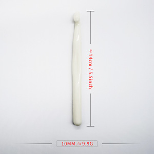 White Plastic <b>Crochet</b> <b>Hook</b> 3.0-12MM Thickened Crystal Single Headed Yarn Knitting Tool Craft Supplies - Product Image 4