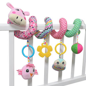 Jouets en peluche doux pour bébé, hochets suspendus, <span class=keywords><strong>poussette</strong></span> en <span class=keywords><strong>spirale</strong></span>, siège de voiture, animaux en peluche - Product Image 1