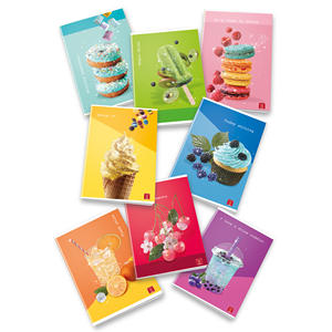 CUADERNO MAXI CON BRILLANTINA 50 FF/SH SORTEADO CUADRADOS DE 5mm - Product Image 1