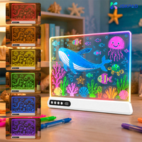 Tableau de Dessin LED à Batterie Rechargeable avec 7+7 Modes d'Éclairage et Minuteur 4 Vitesses, Vente en Gros Directe Usine, Tendance Actuelle