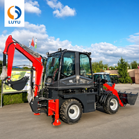 Mini-chargeuse-pelleteuse 4x4 LUYU, fabricant chinois d'excavatrices sur roues et de chargeuses frontales