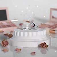 En stock petit pot vide en plastique 3g pot cosmétique transparent de forme ronde pot de crème pour les yeux et les soins de la peau transparent avec couvercle