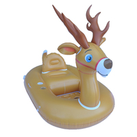 Tapis flottant en forme d'animal de cerf pour piscine, jouets gonflables, 192*111*145Cm, 10 pièces