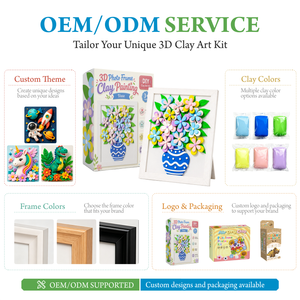 Kit <span class=keywords><strong>de</strong></span> pintura <span class=keywords><strong>de</strong></span> arcilla 3D al por mayor para marcos <span class=keywords><strong>de</strong></span> fotos, arte en relieve <span class=keywords><strong>de</strong></span> flores para jarrones, no tóxico, decoración del hogar DIY, regalo para niños, OEM - Product Image 3