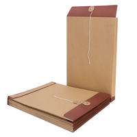 Pochette de rangement extensible en papier kraft A4 avec fermeture à cordon et bouton, porte-documents, dossier de projet en polyéthylène pour chaussures
