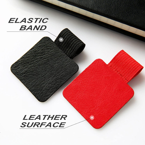 Porte-stylo auto-adhésif en <span class=keywords><strong>cuir</strong></span> PU pour carnet de notes planificateur de calendrier à <span class=keywords><strong>bande</strong></span> élastique avec sacs de rangement - Product Image 4