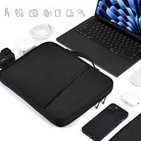 Housse de protection pour tablette 11 pouces pour iPad Air 11 M2 M3 iPad Air 10.9 Clavier magique Multi-poches Housse de protection antichoc pour tablette, Noir