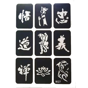 Al por mayor personalizado adhesivo cara pintura plantilla del tatuaje niños dibujo de pintura de <span class=keywords><strong>cuerpo</strong></span> y cara pintura plantilla para DIY - Product Image 4