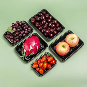 Boîte en plastique jetable de qualité alimentaire Boîte de fruits fraise Emballage de raisin à emporter durable - Product Image 2