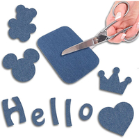 Patch en jean thermocollant auto-adhésif en coton bleu Patch de réparation pour bricolage Denim Jeans vêtements réparation veste décor