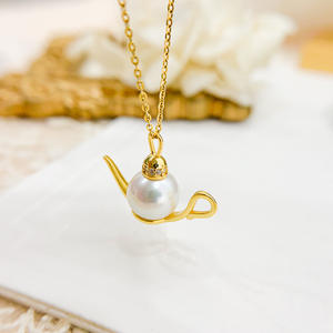 จี้เงินแท้ S925 สำหรับงาน DIY พร้อมฐานเปล่าสำหรับใส่ลูกปัดขนาด 9-12 มม. และสร้อยคอรูปโคมไฟวิเศษ พร้อมไข่มุก 30755 เม็ด - Product Image 1