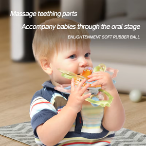 Unisex nhựa nhẹ nhàng Rattle cho bé của giáo dục sớm OEM đầu Thời thơ ấu Grip đào tạo đồ chơi Manhattan bé keo Rattle - Product Image 4