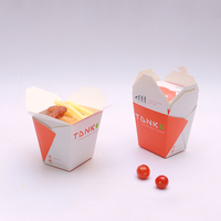 Boîte de rangement en carton kraft personnalisée pour nouilles, spaghetti et pâtes, gaufrée, jetable, pour vente en gros et à emporter