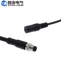 Conector Circular Automotriz de 5 Pines, Macho M12, Acero Inoxidable, Impermeable IP67, con Conector USB